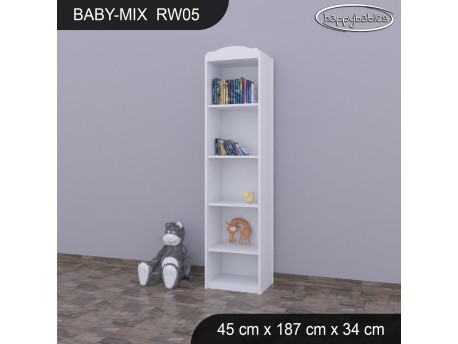 REGAŁ WYSOKI BABY MIX RW05 WHITE