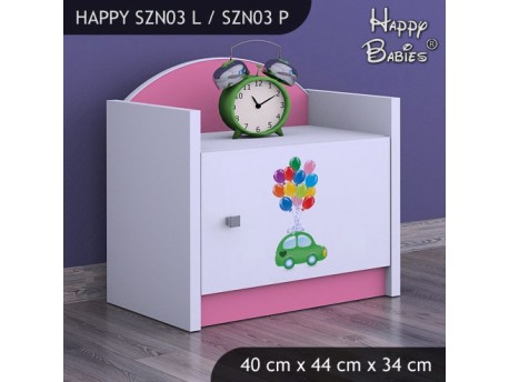 SZAFKA NISKA HAPPY SZN03 ZIELONE AUTO Z BALONAMI